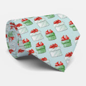 Blauwe kerstcadeauStropdas Stropdas (Opgerold)