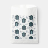 Blauwe kerstcadeautjes bedankzakje (Voorkant)