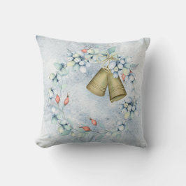 Blauwe kerstcellen Elegant  Rustic Kussen