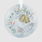 Blauwe kerstcellen Elegant  Rustic Ornament (achterkant)