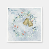 Blauwe kerstcellen Elegant  Rustic Servet (Voorkant)