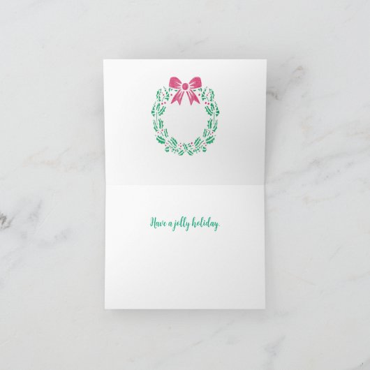 Blauwe kerstcocktails. kerst-Wenskaart Kaart (Binnen)