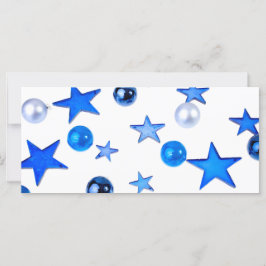 Blauwe kerstdecoratie-ornamenten met tekst