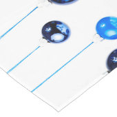 Blauwe kerstdecorfballetfoto lange tafelloper (Hoek)