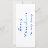 Blauwe kerstdecortballen met tekst (Achterkant)