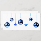 Blauwe kerstdecortballen met tekst (Voorkant / Achterkant)