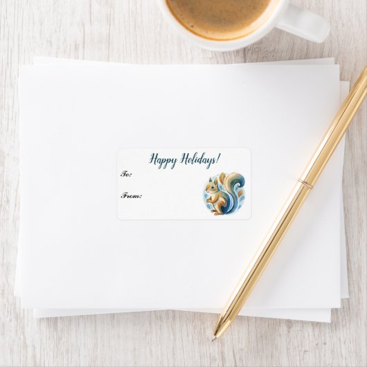 blauwe kersteekhoorn etiket (Insitu)