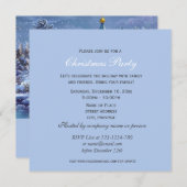 Blauwe kerstfeestdag afbeelding kaart (Voorkant / Achterkant)