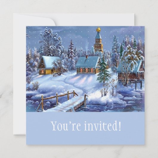 Blauwe kerstfeestdag afbeelding kaart (Achterkant)