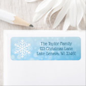 Blauwe kerstfeestdag etiket (Insitu)