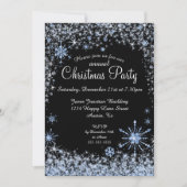 Blauwe kerstfeestdag kaart (Voorkant)