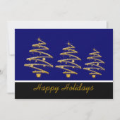 Blauwe kerstfeestdag kaart (Voorkant)