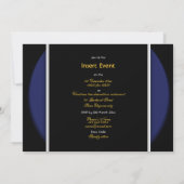 Blauwe kerstfeestdag kaart (Achterkant)