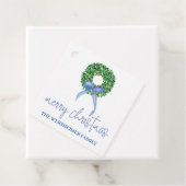 Blauwe kerstfeestdag Labels (In situ)