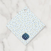 Blauwe kerstfeestdagen en Stippen feestdag Bedankjes Labels (Achterkant)