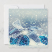 Blauwe kerstfeestdagen kaart (Achterkant)