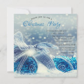 Blauwe kerstfeestdagen kaart (Voorkant)