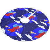 Blauwe Kerstheks Befana Broomrider Spookmas Kerstboom Rok (Gekanteld)