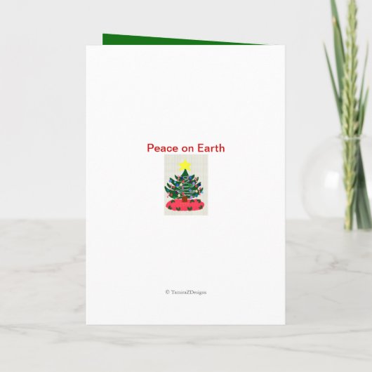 Blauwe kerstkaartje voor meisjes feestdagen kaart (Achterkant)