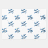 Blauwe Kerstkabouters Inpakpapier Vel (Voorkant 3)
