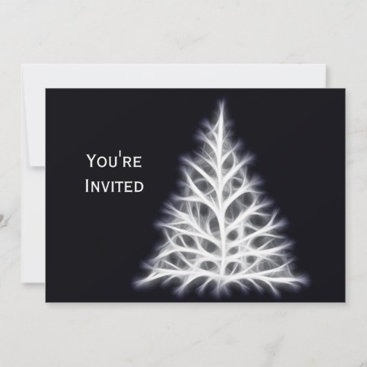 Blauwe kerstkerst kaart (Voorkant)