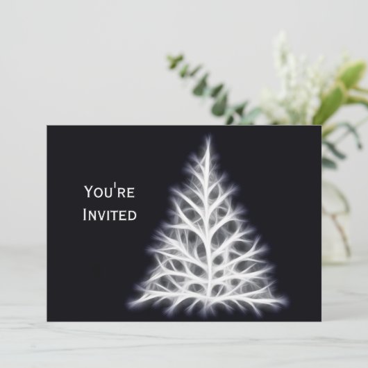 Blauwe kerstkerst kaart (Staand voorkant)