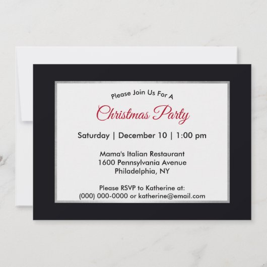 Blauwe kerstkerst kaart (Achterkant)