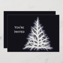 Blauwe kerstkerst kaart