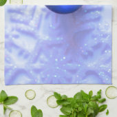 Blauwe kerstkeukenhanddoek theedoek (Gevouwen)