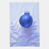 Blauwe kerstkeukenhanddoek theedoek (Verticaal)
