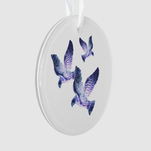 Blauwe kerstkleppen Persoonlijke foto Ornament (voorkant)