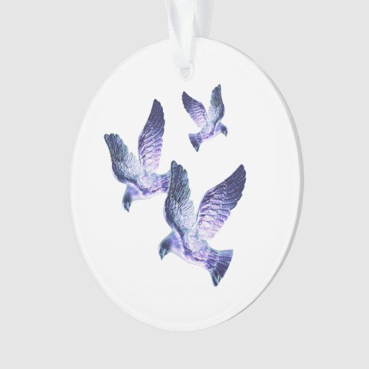 Blauwe kerstkleppen Persoonlijke foto Ornament (voorkant)