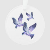 Blauwe kerstkleppen Persoonlijke foto Ornament (voorkant)