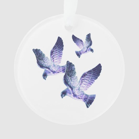 Blauwe kerstkleppen Persoonlijke foto Ornament (voorkant)