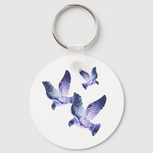 Blauwe kerstkleppen sleutelhanger (Voorkant)