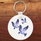 Blauwe kerstkleppen sleutelhanger (Voorkant)