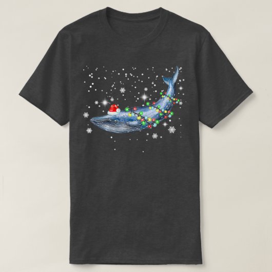 Blauwe kerstkleuren met blauwe witte tinten t-shirt (Design voorkant)