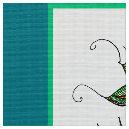 Blauwe kerstkwartel stof