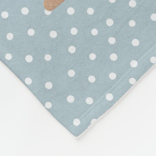 Blauwe Kerstman in de Sleigh Fleece Deken (Hoek)