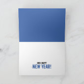 Blauwe Kerstman, kerstgroet Kaart (Binnen)