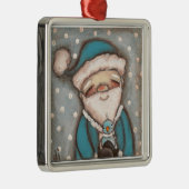 Blauwe Kerstman - Ornament (Rechts)