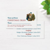 Blauwe Kerstman, Raffle Tickets Visitekaartje (Bureau)