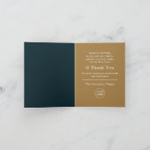 Blauwe kerstman, seizoenarbeider bedankkaart (Binnen)