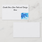 Blauwe kerstman visitekaartje (Voorkant / Achterkant)