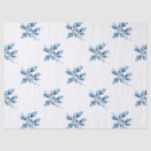 Blauwe Kerstmannetjes Tissuepapier (Voorkant)