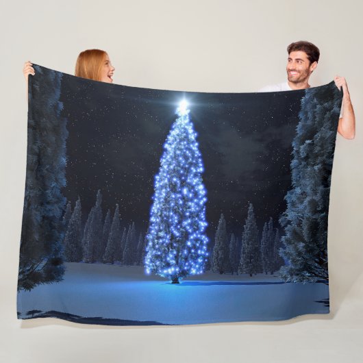 Blauwe Kerstmis (2002) Fleece Deken (In situ)