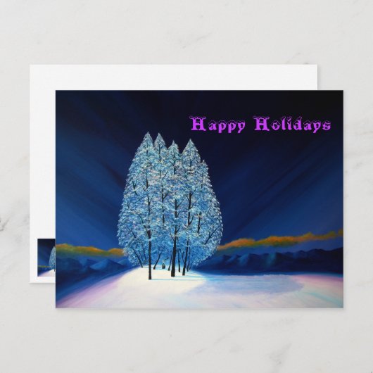 Blauwe Kerstmis #6 Feestdagenkaart (Voorkant / Achterkant)