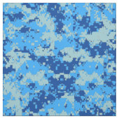 Blauwe Kerstmis - Blauwe Camouflage Stof (Swatch)