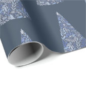 Blauwe kerstmis en feestdag cadeaupapier (Rol Hoek)