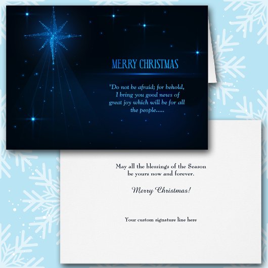 Blauwe Kerstmis Night Bethlehem Star